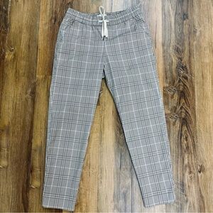 H&M plaid drawstring high-rise chinos size 4